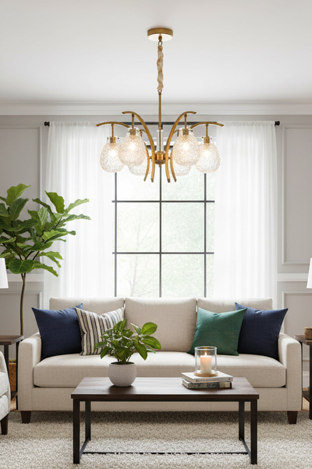 Flower bag chandelier