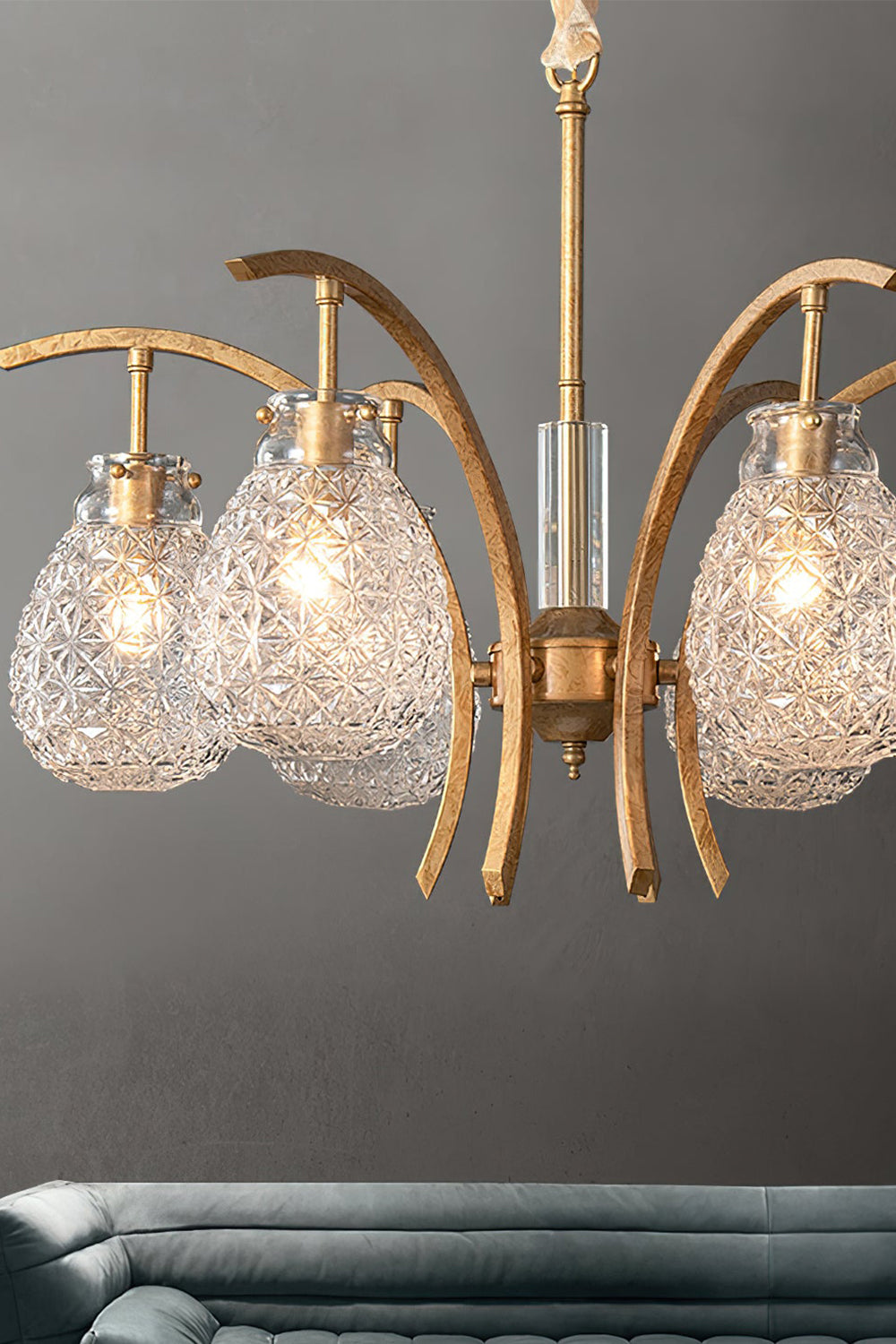 Flower bag chandelier