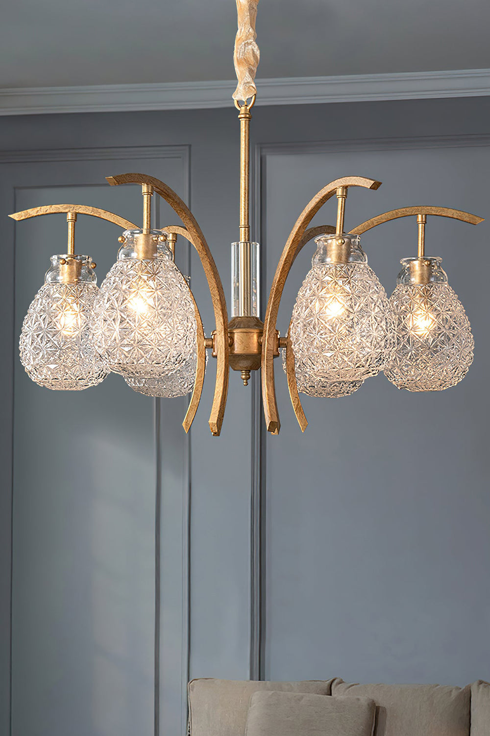 Flower bag chandelier