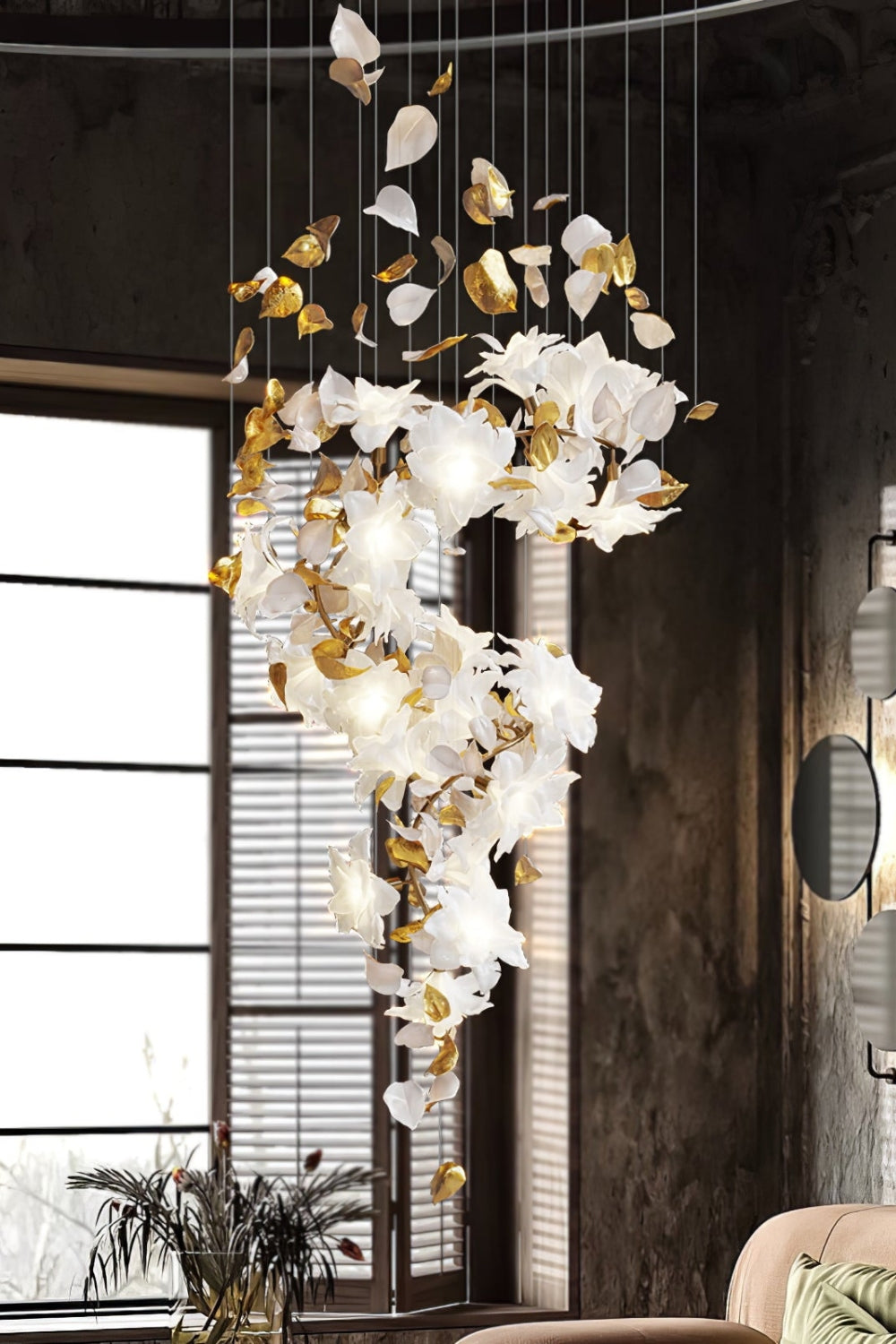 Flying Flowers Fluttering Chandelier