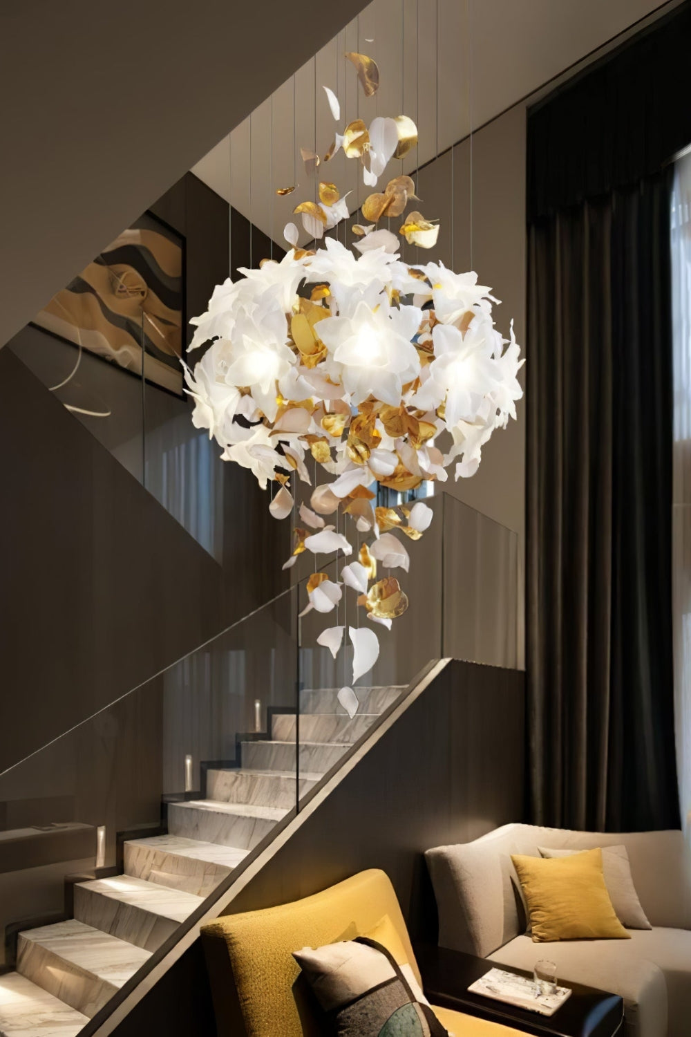 Flying Flowers Fluttering Chandelier