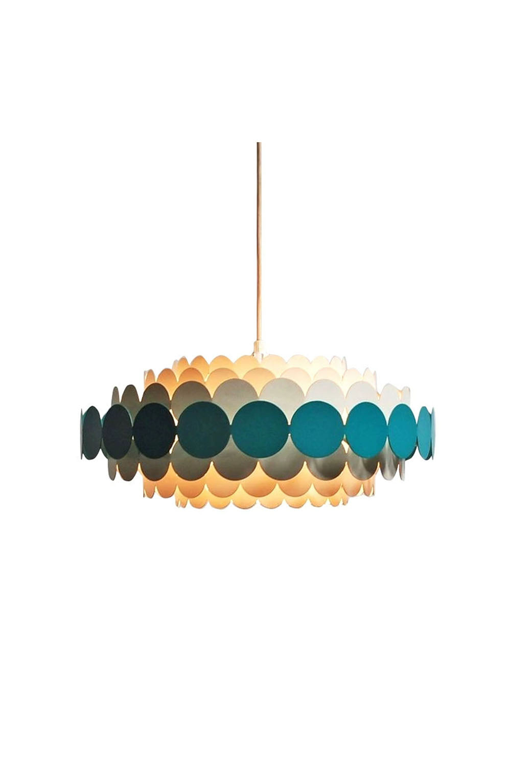 French Colorful Round Chandelier