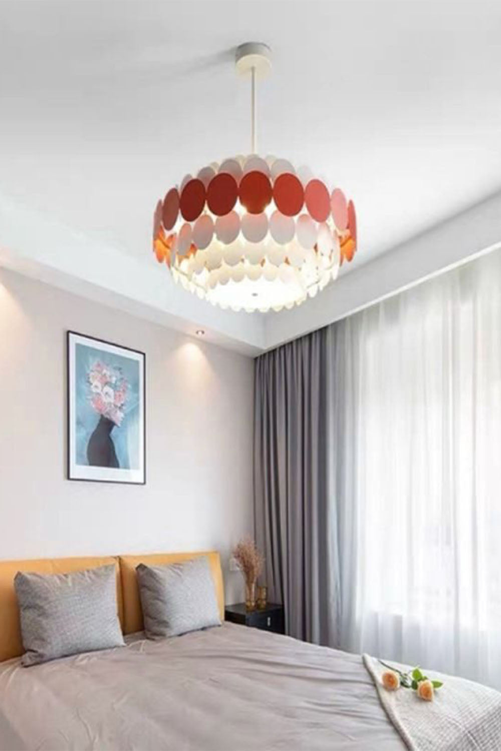 French Colorful Round Chandelier