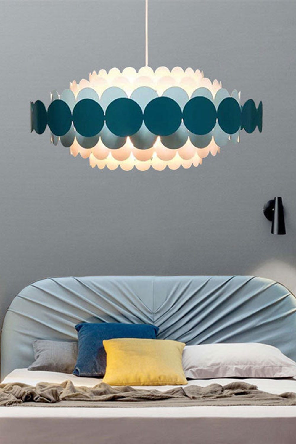 French Colorful Round Chandelier