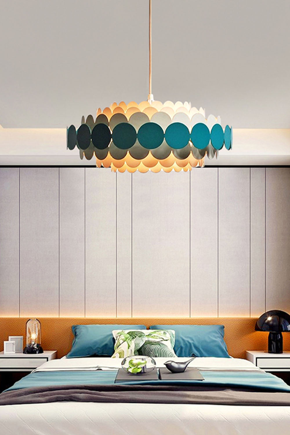 French Colorful Round Chandelier
