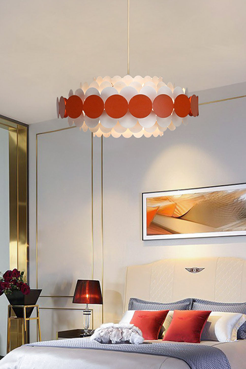 French Colorful Round Chandelier