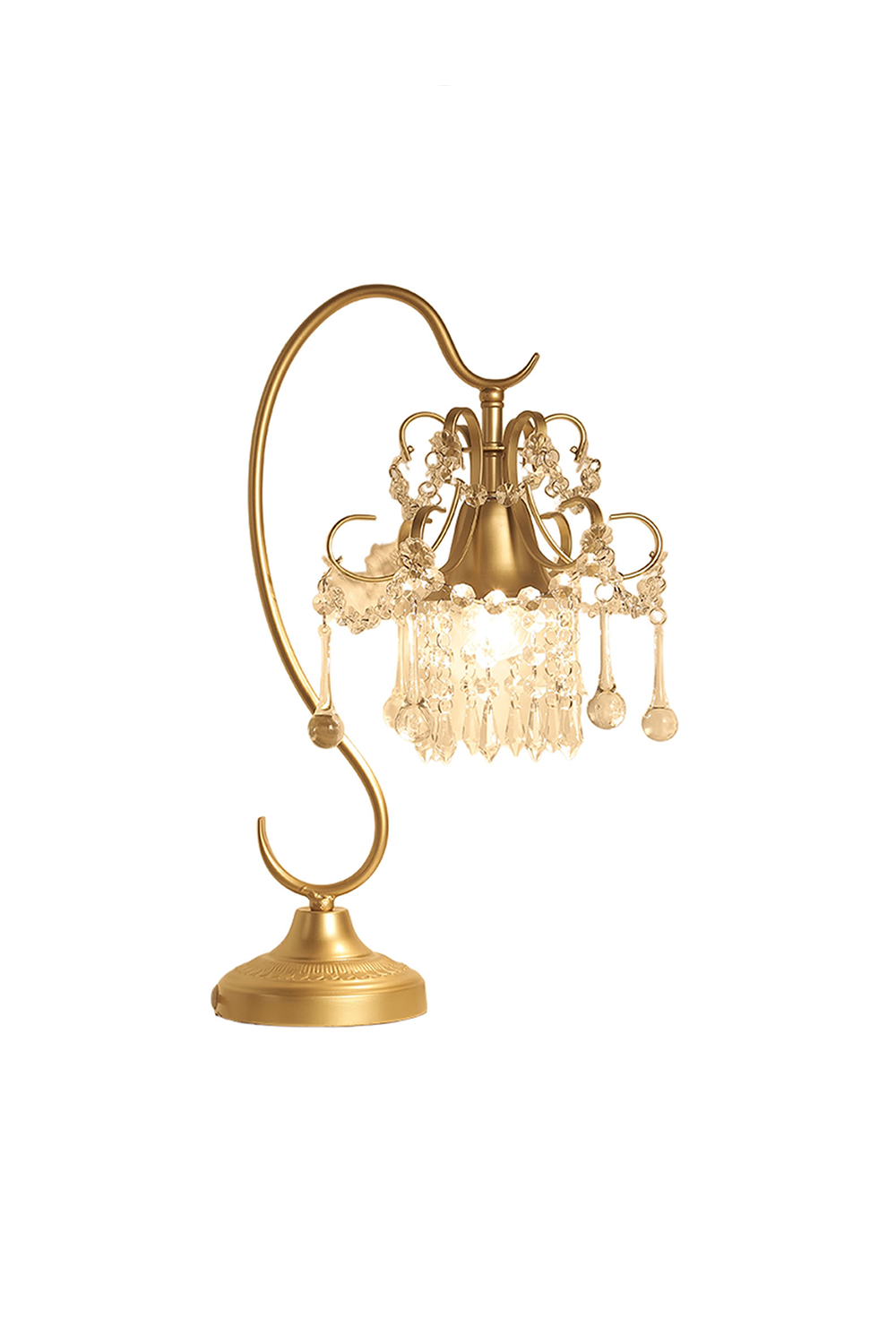 French Crystal Table Lamp