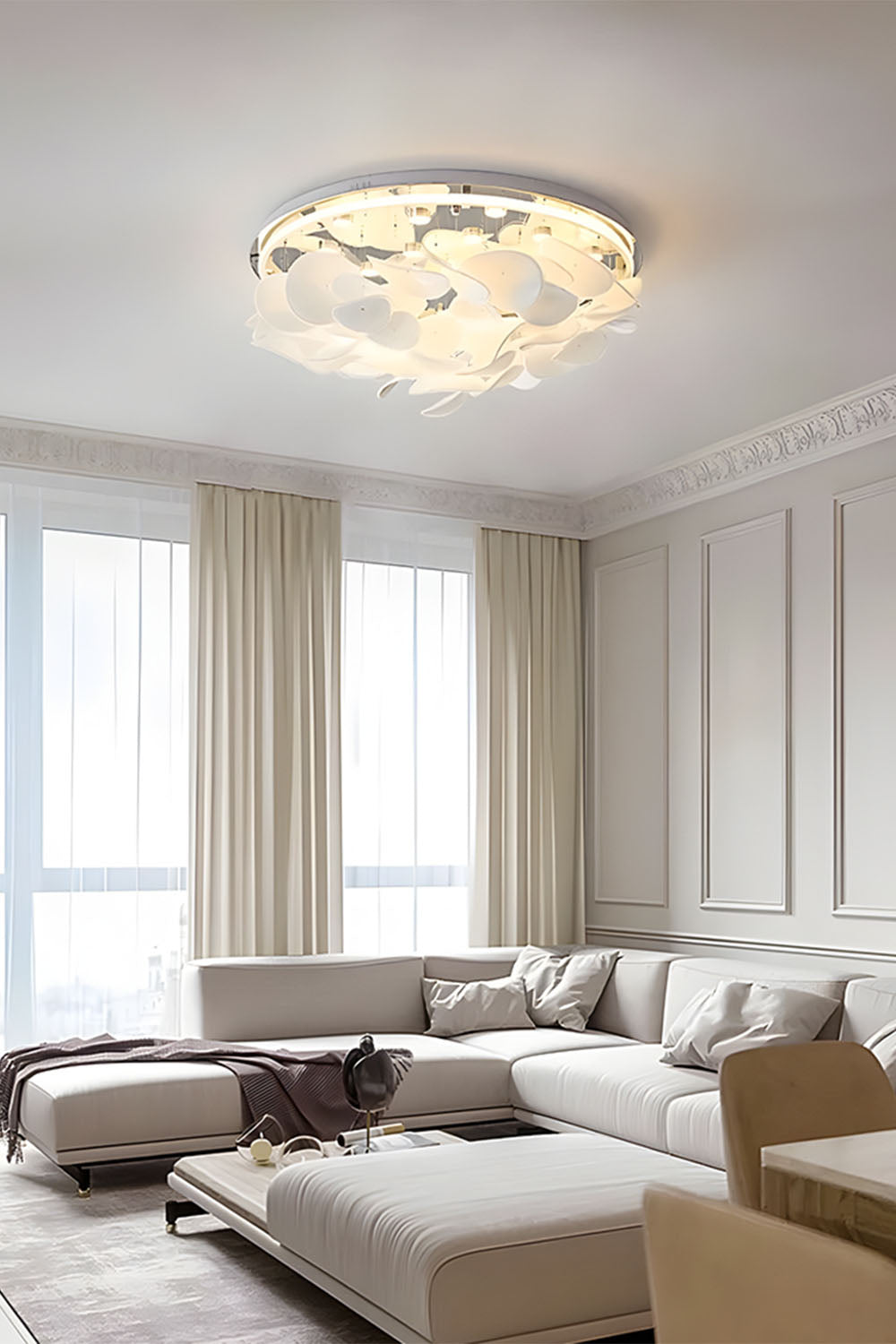French Radici Petal Ceiling Lamp