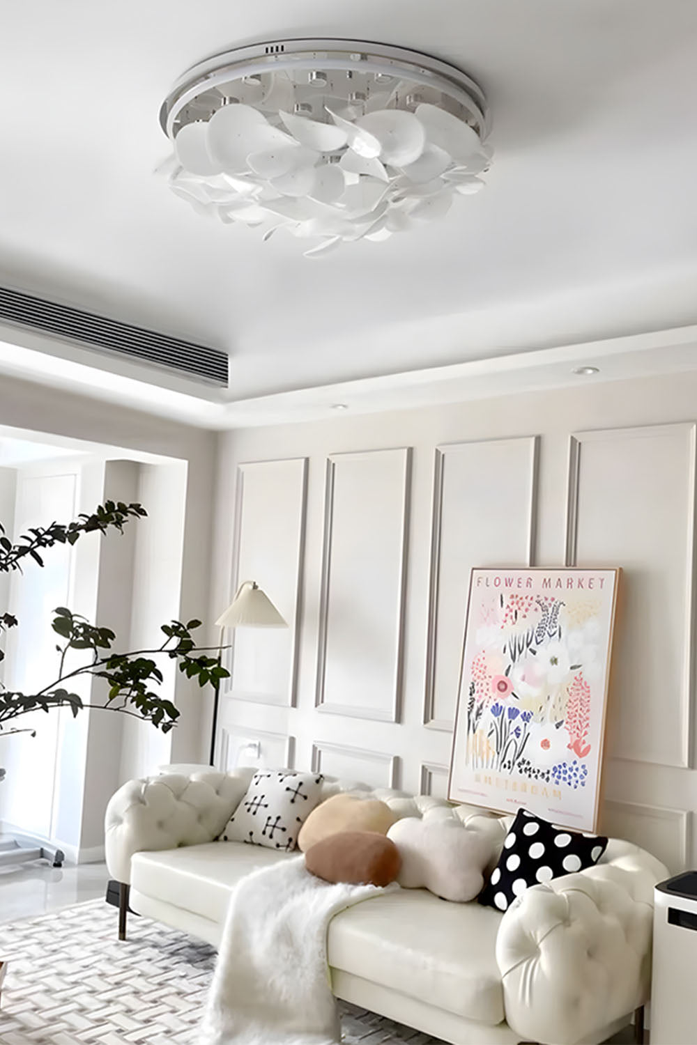 French Radici Petal Ceiling Lamp
