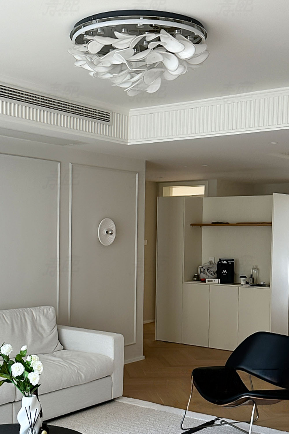 French Radici Petal Ceiling Lamp