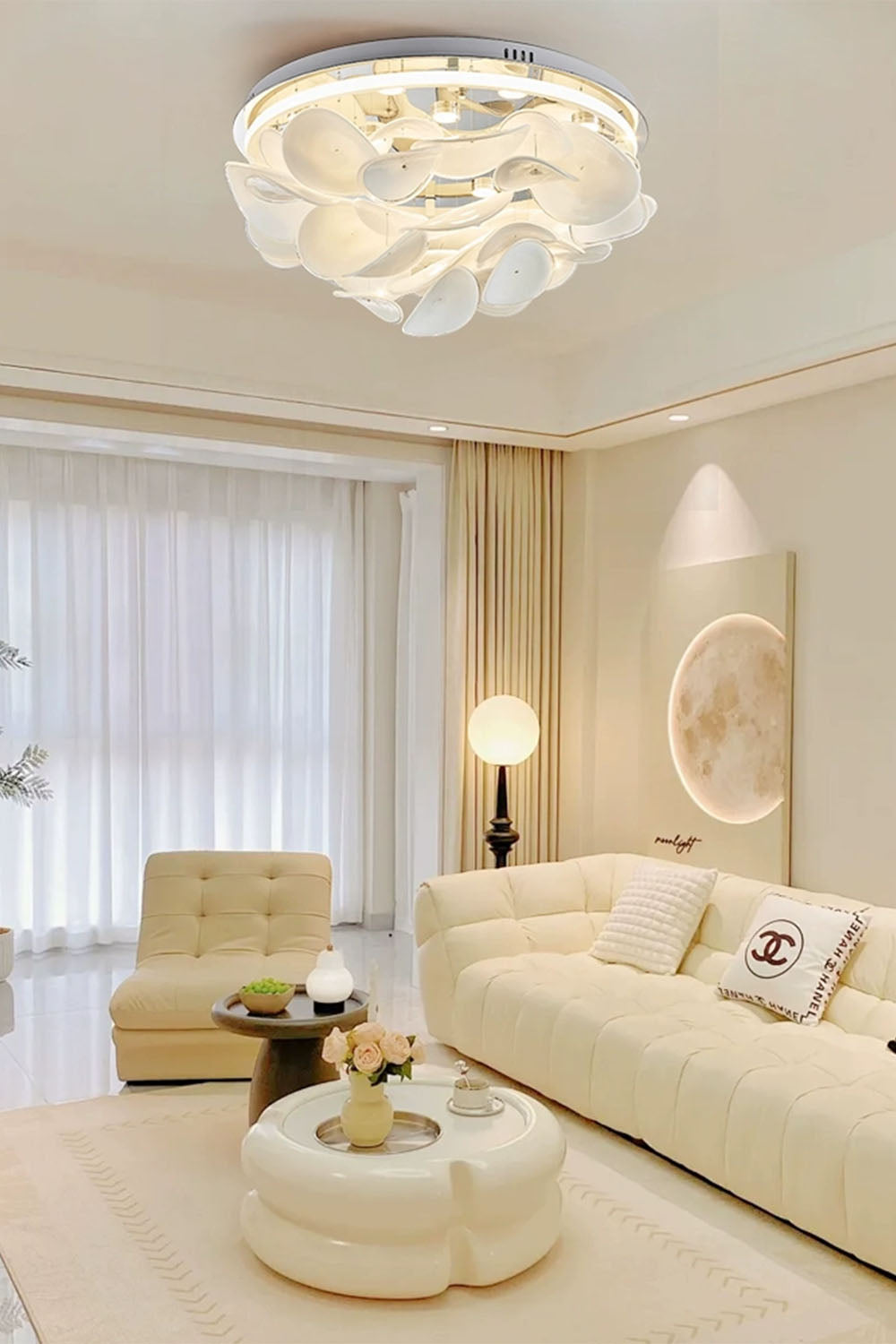 French Radici Petal Ceiling Lamp