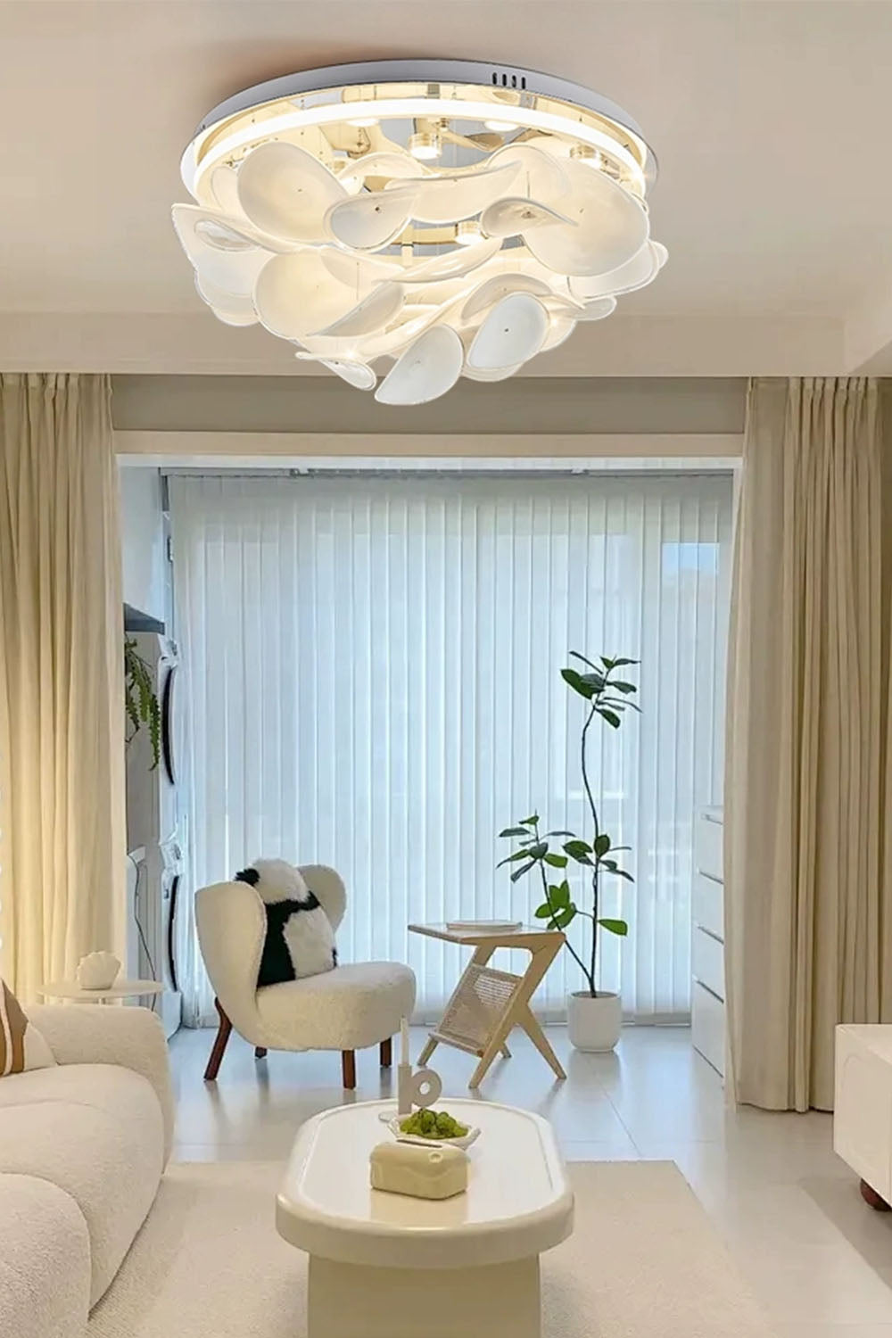 French Radici Petal Ceiling Lamp