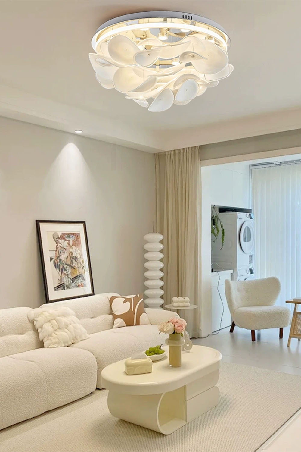 French Radici Petal Ceiling Lamp
