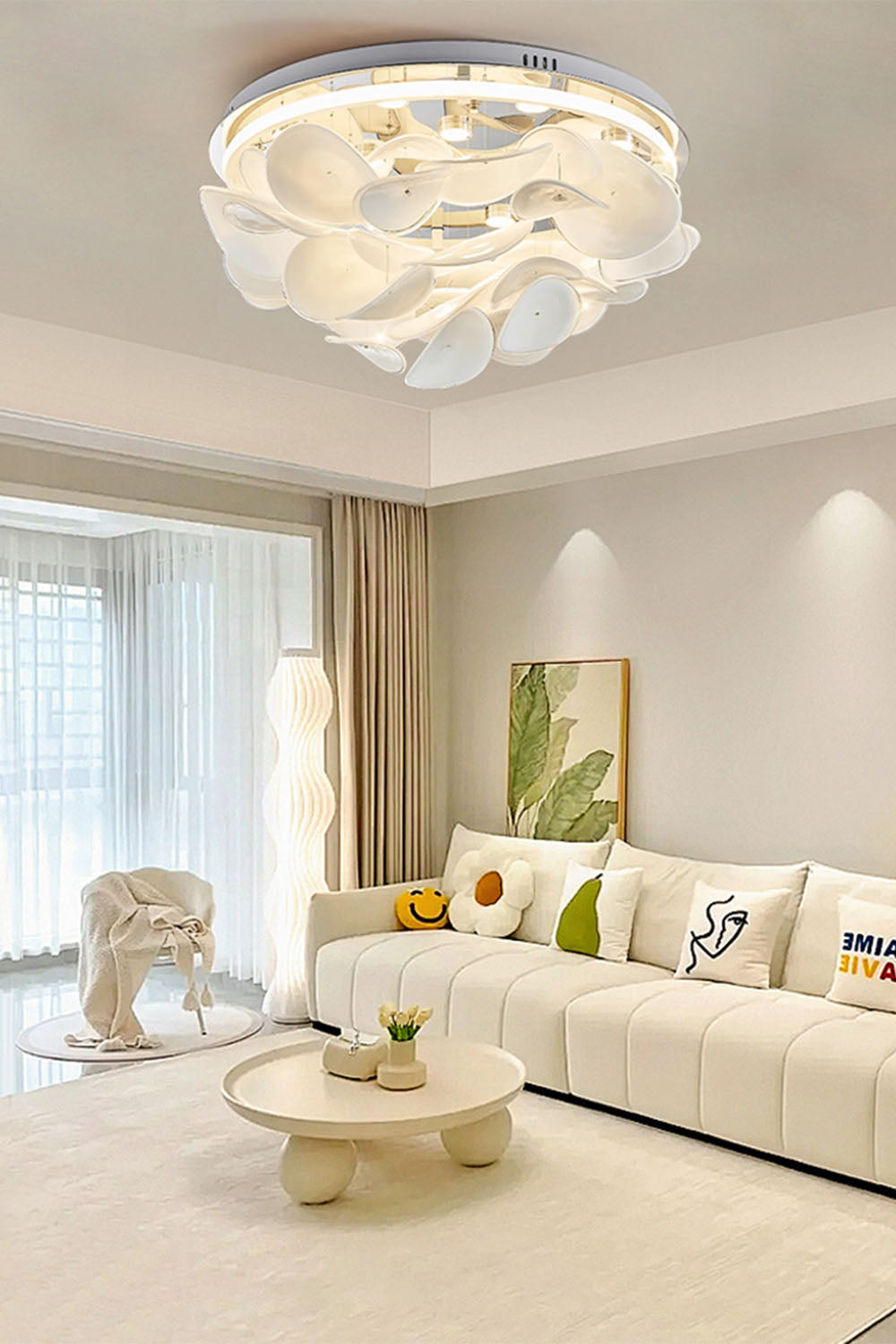 French Radici Petal Ceiling Lamp