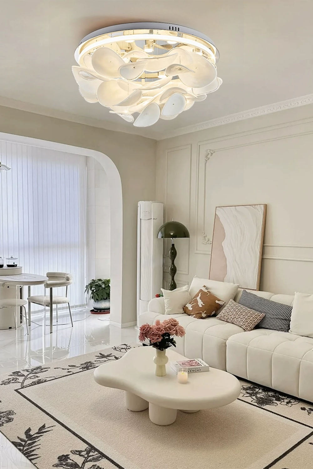 French Radici Petal Ceiling Lamp