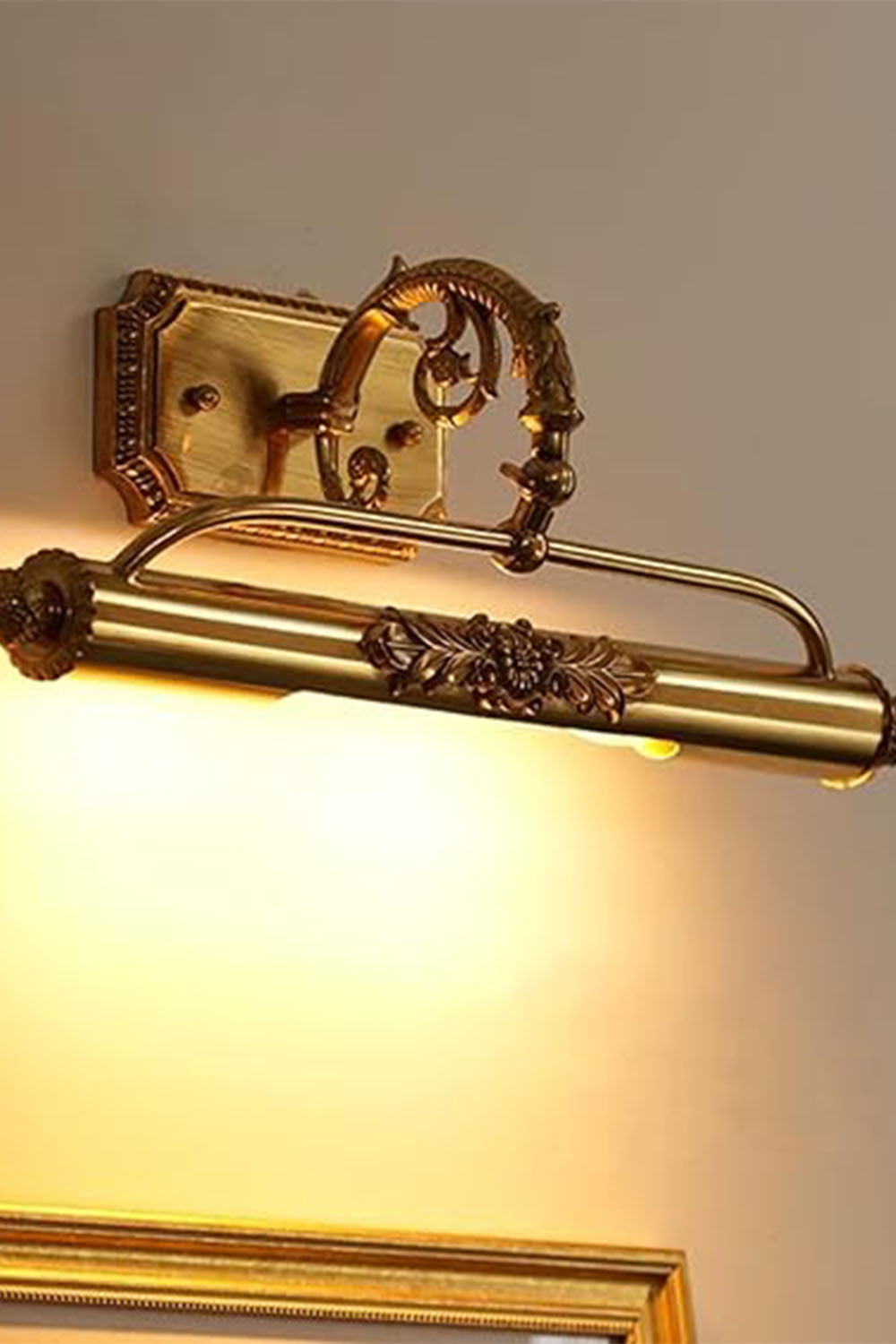 French Retro Cylindrical Copper Wall Lamp