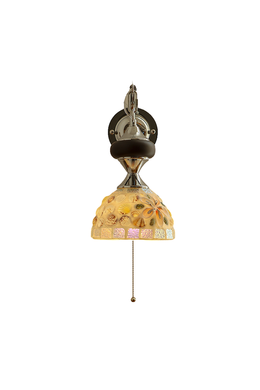 French Retro Handmade Shell Wall Lamp