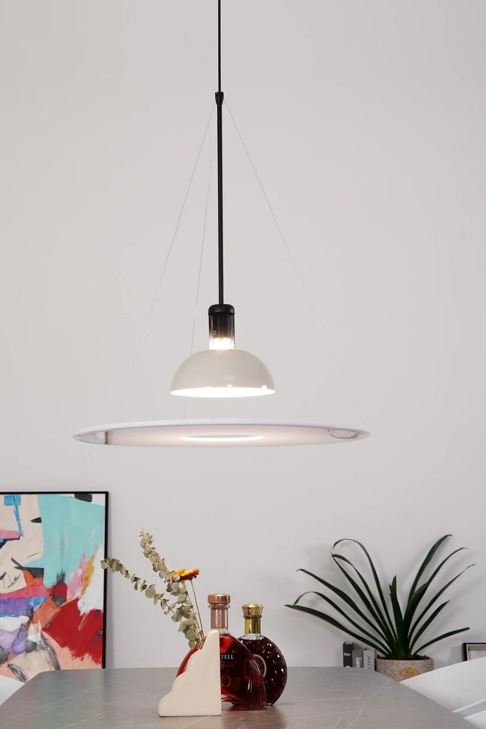 Acrylic Frisbi Pendant Light