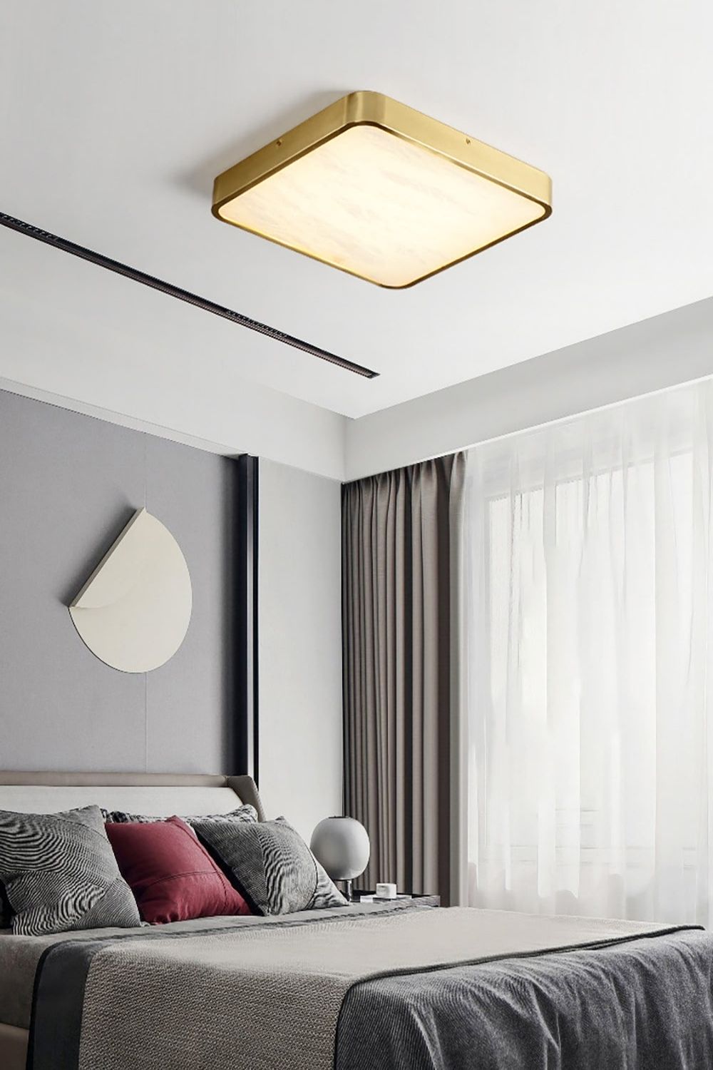 Geometric Alabaster Recessed Ceiling Light