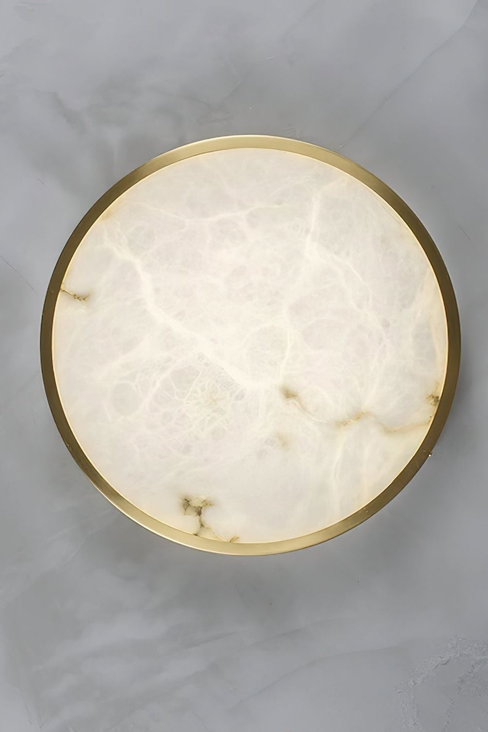 Geometric Alabaster Recessed Ceiling Light