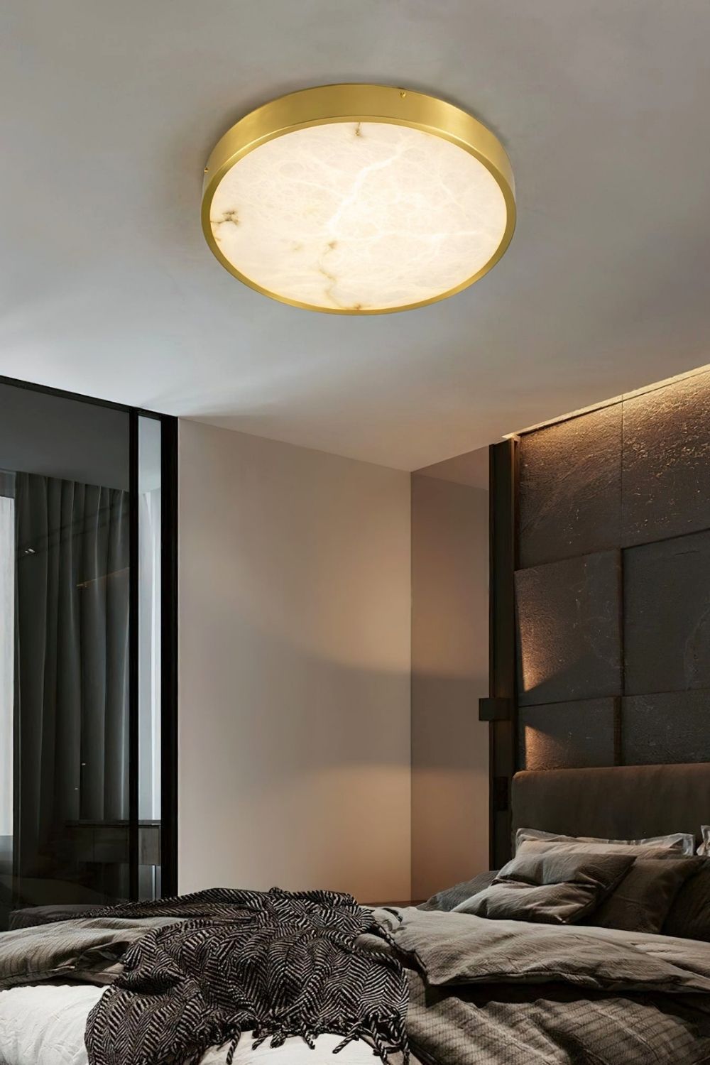 Geometric Alabaster Recessed Ceiling Light