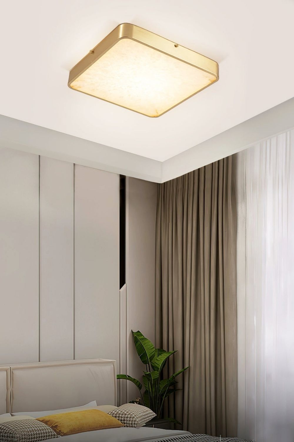 Geometric Alabaster Recessed Ceiling Light