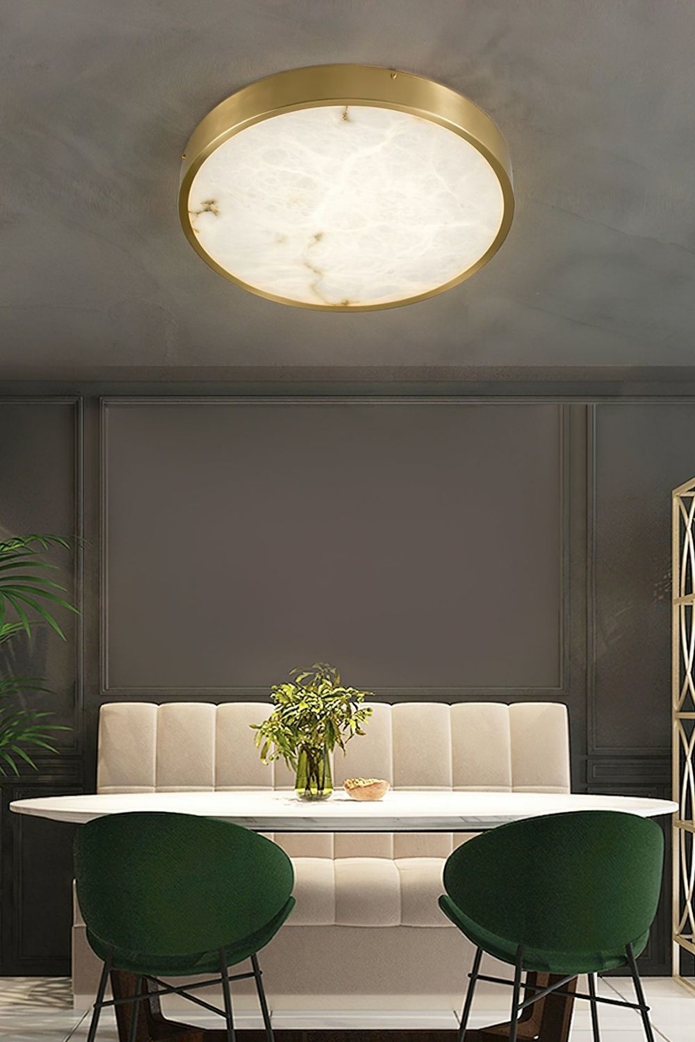 Geometric Alabaster Recessed Ceiling Light