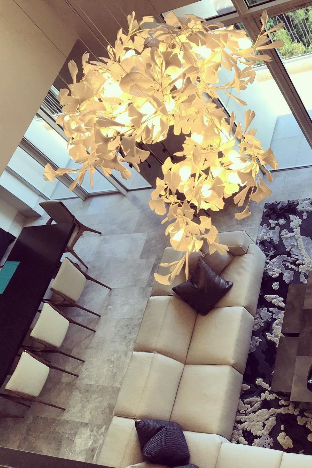 Cermaic Leaf Ginkgo Chandelier A – SamuLighting