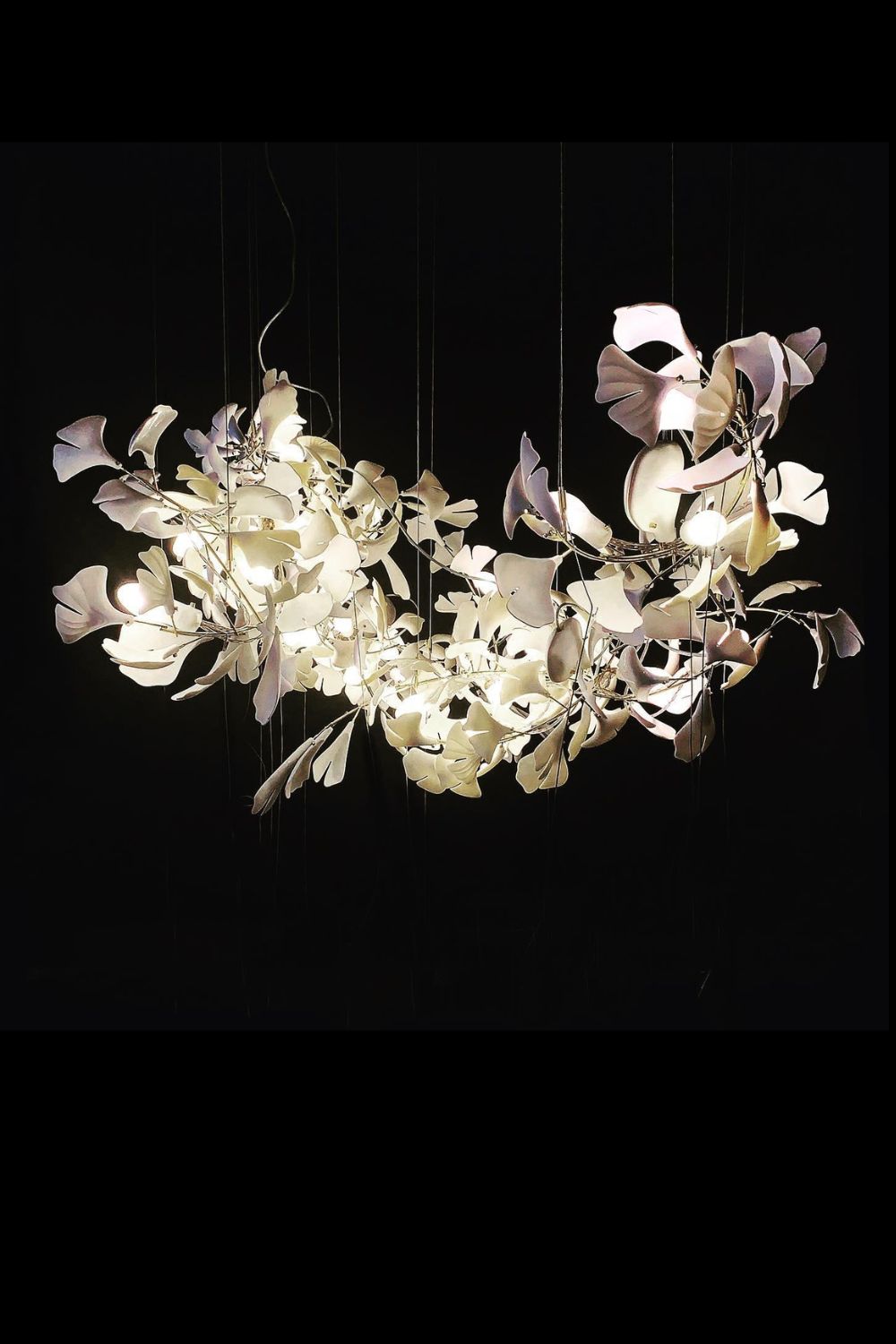 Cermaic Leaf Ginkgo Chandelier A – SamuLighting