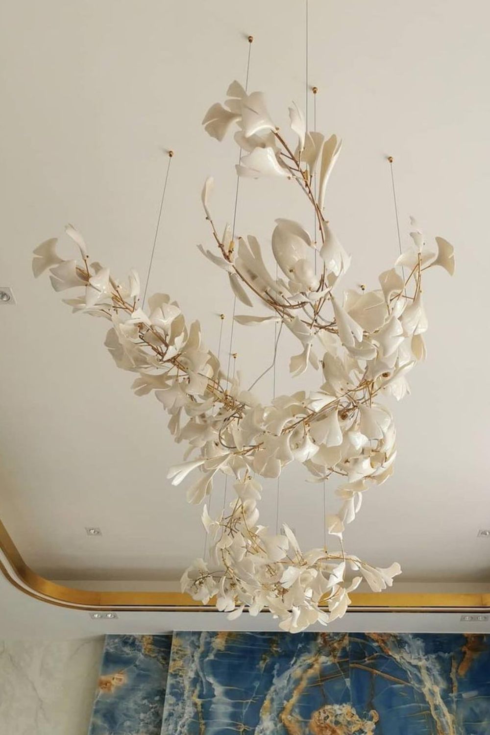 Cermaic Leaf Ginkgo Chandelier A – SamuLighting