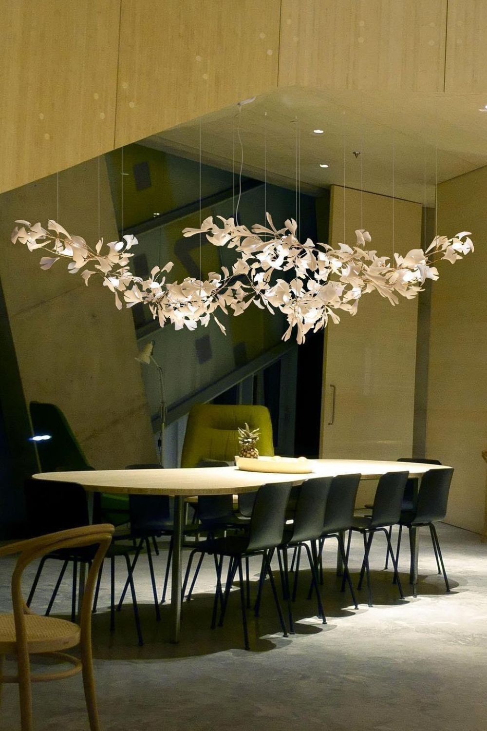 Cermaic Leaf Ginkgo Chandelier A – SamuLighting