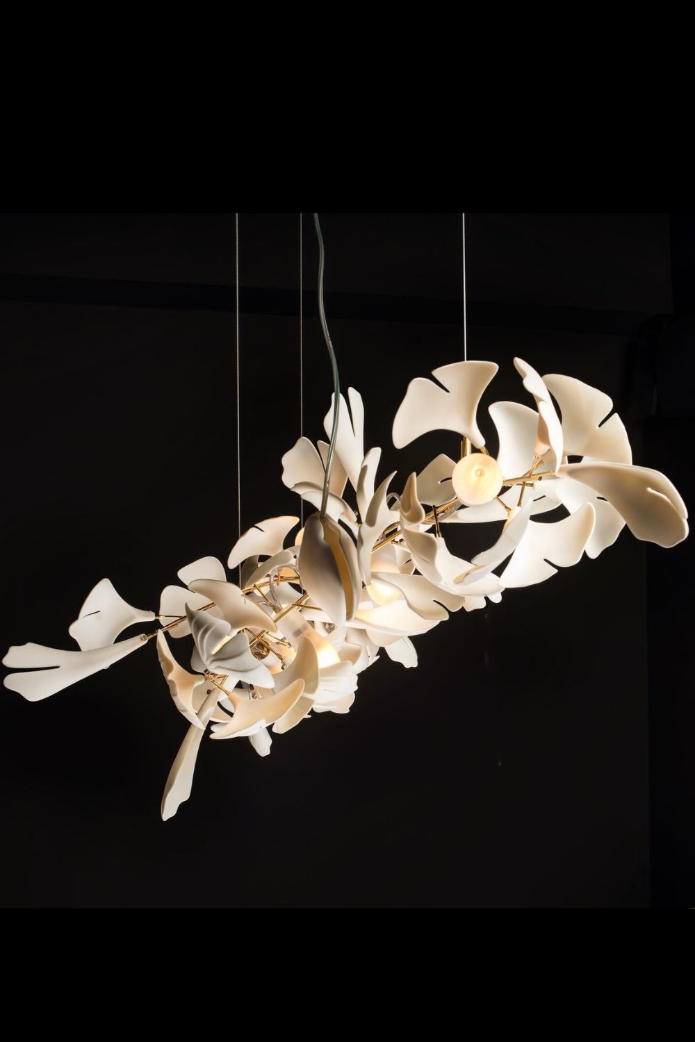 Cermaic Leaf Ginkgo Chandelier A – SamuLighting