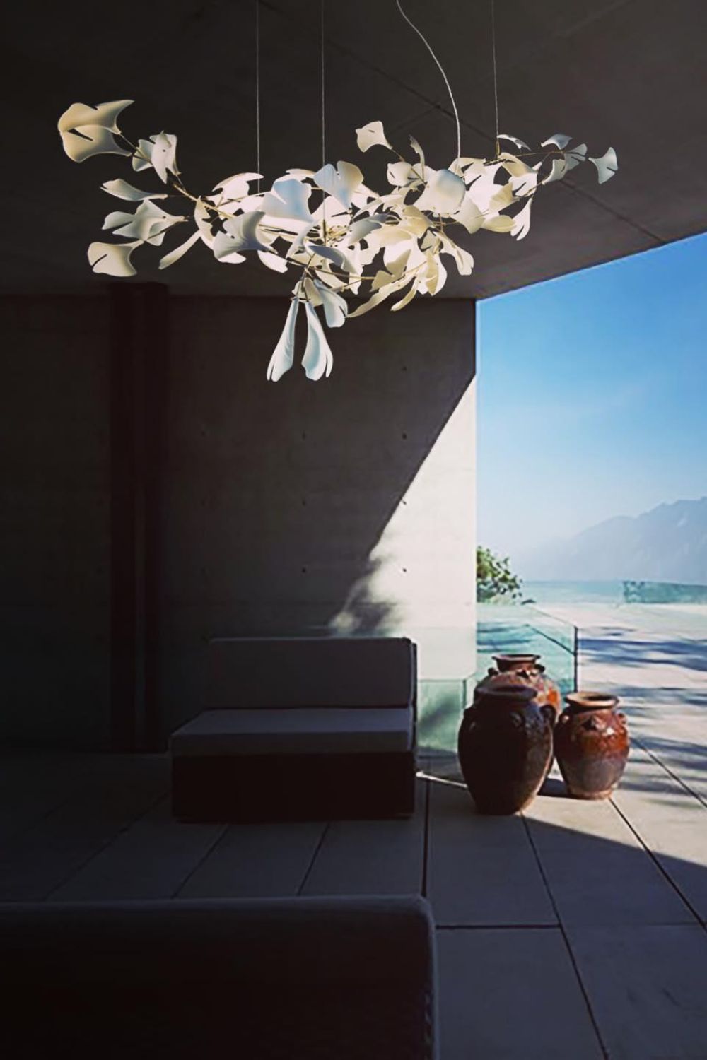 Cermaic Leaf Ginkgo Chandelier A – SamuLighting