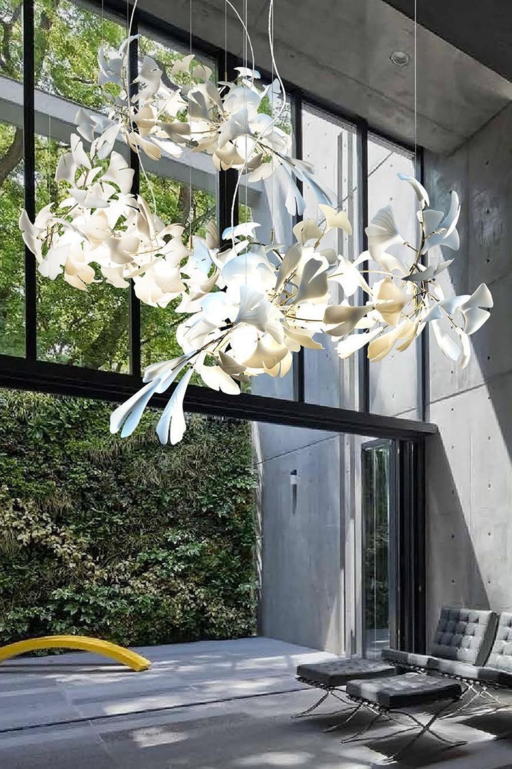 Cermaic Leaf Ginkgo Chandelier A – SamuLighting