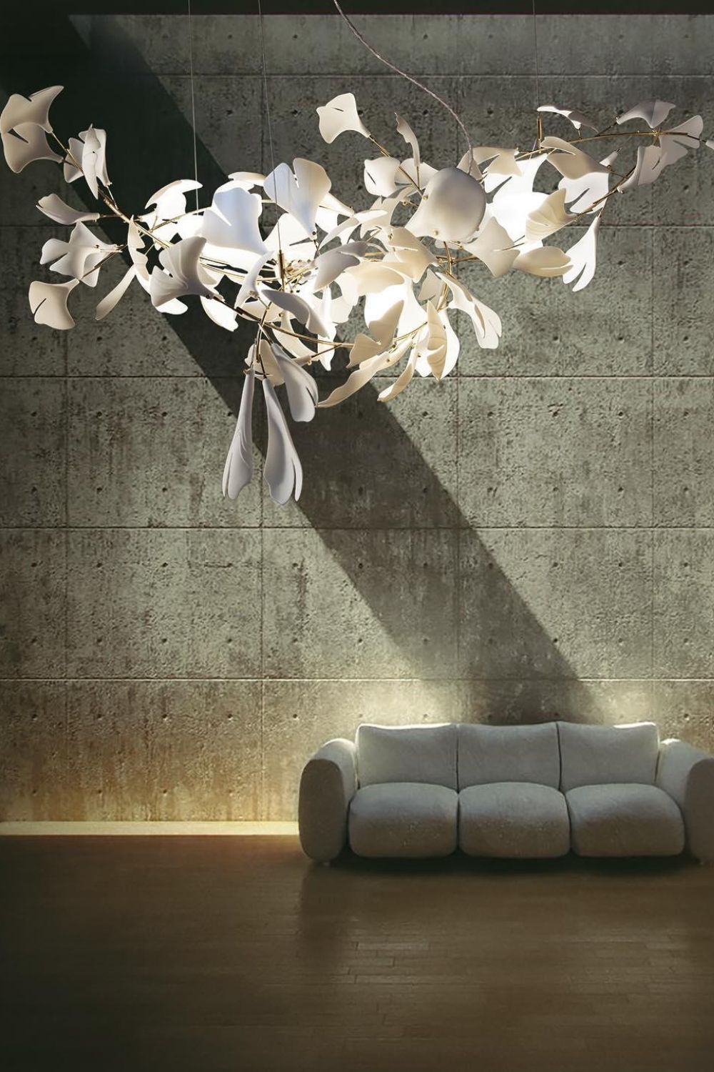 Cermaic Leaf Ginkgo Chandelier A – SamuLighting