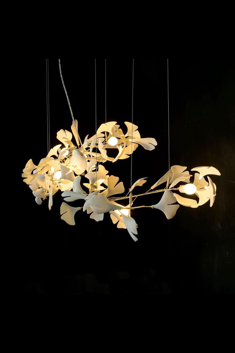 Cermaic Leaf Ginkgo Chandelier A – SamuLighting