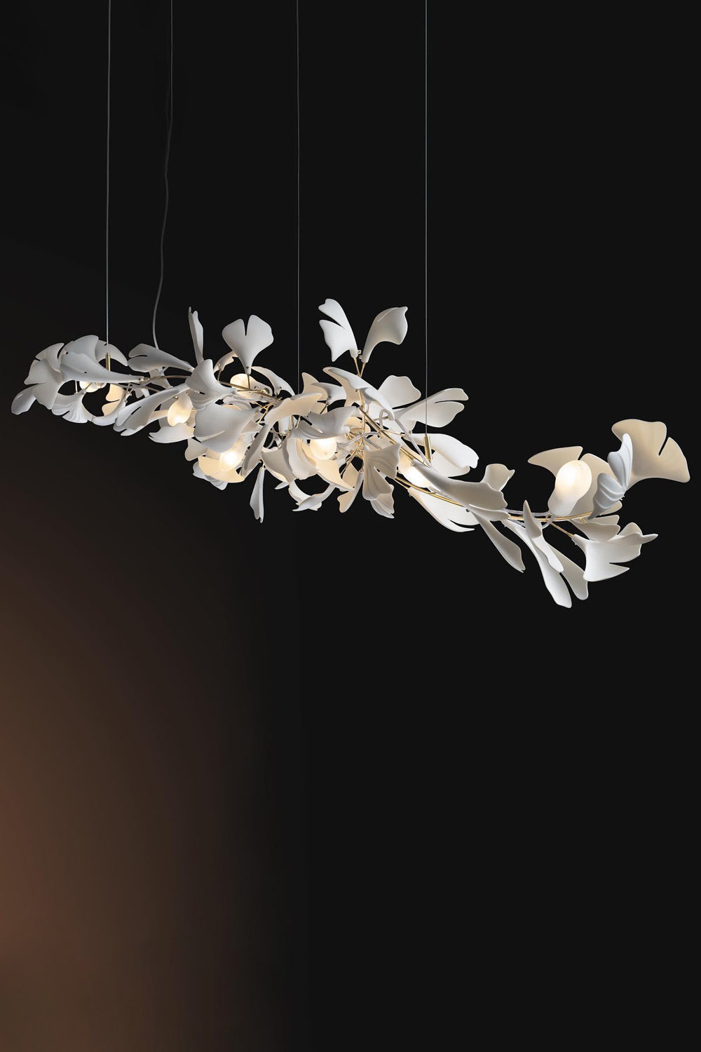 Cermaic Leaf Ginkgo Chandelier A – SamuLighting