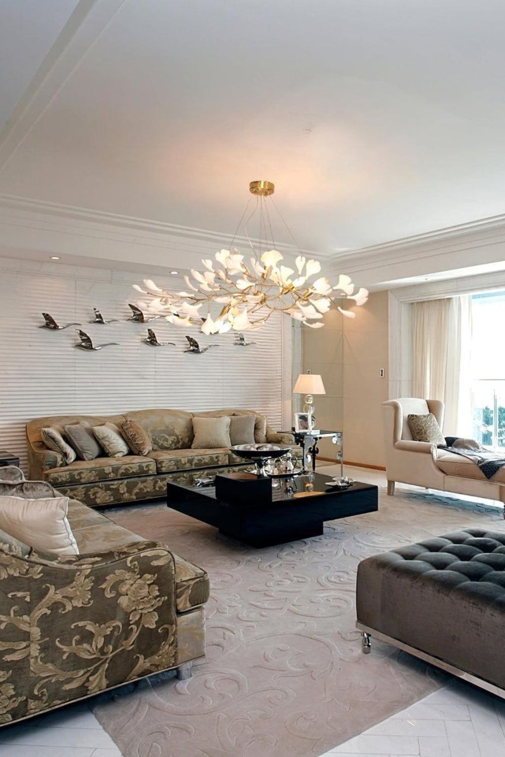 Cermaic Leaf Gingko Chandelier N – SamuLighting