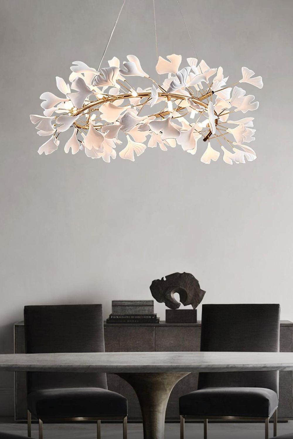 Cermaic Leaf Gingko Chandelier U – SamuLighting