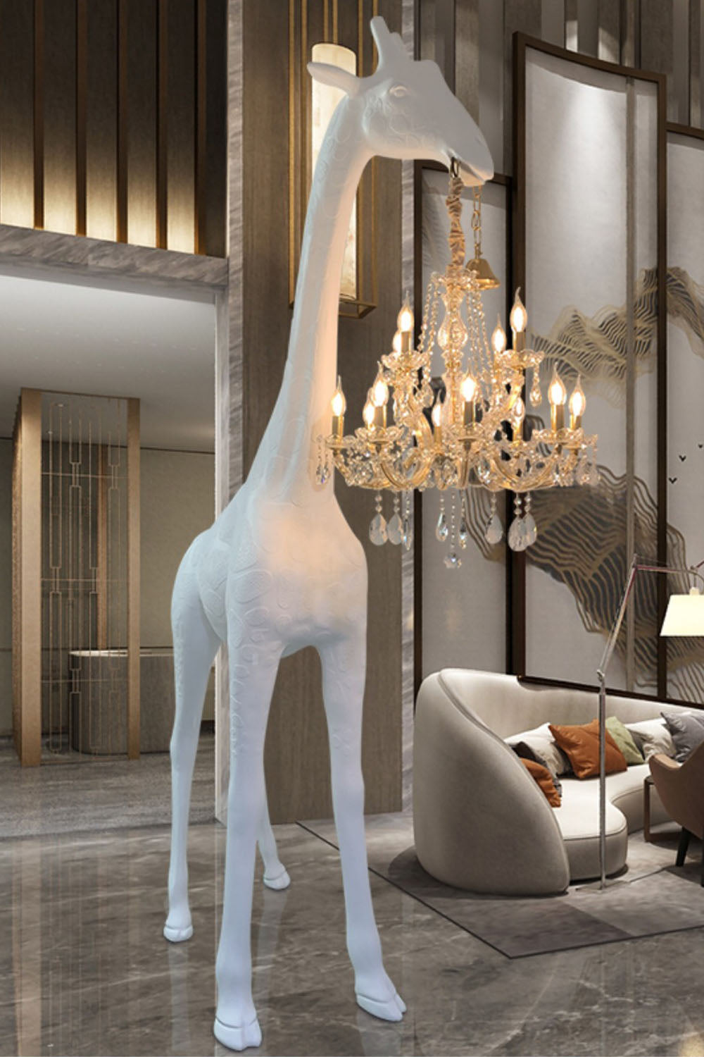Giraffe Sculpture Floor Lamp