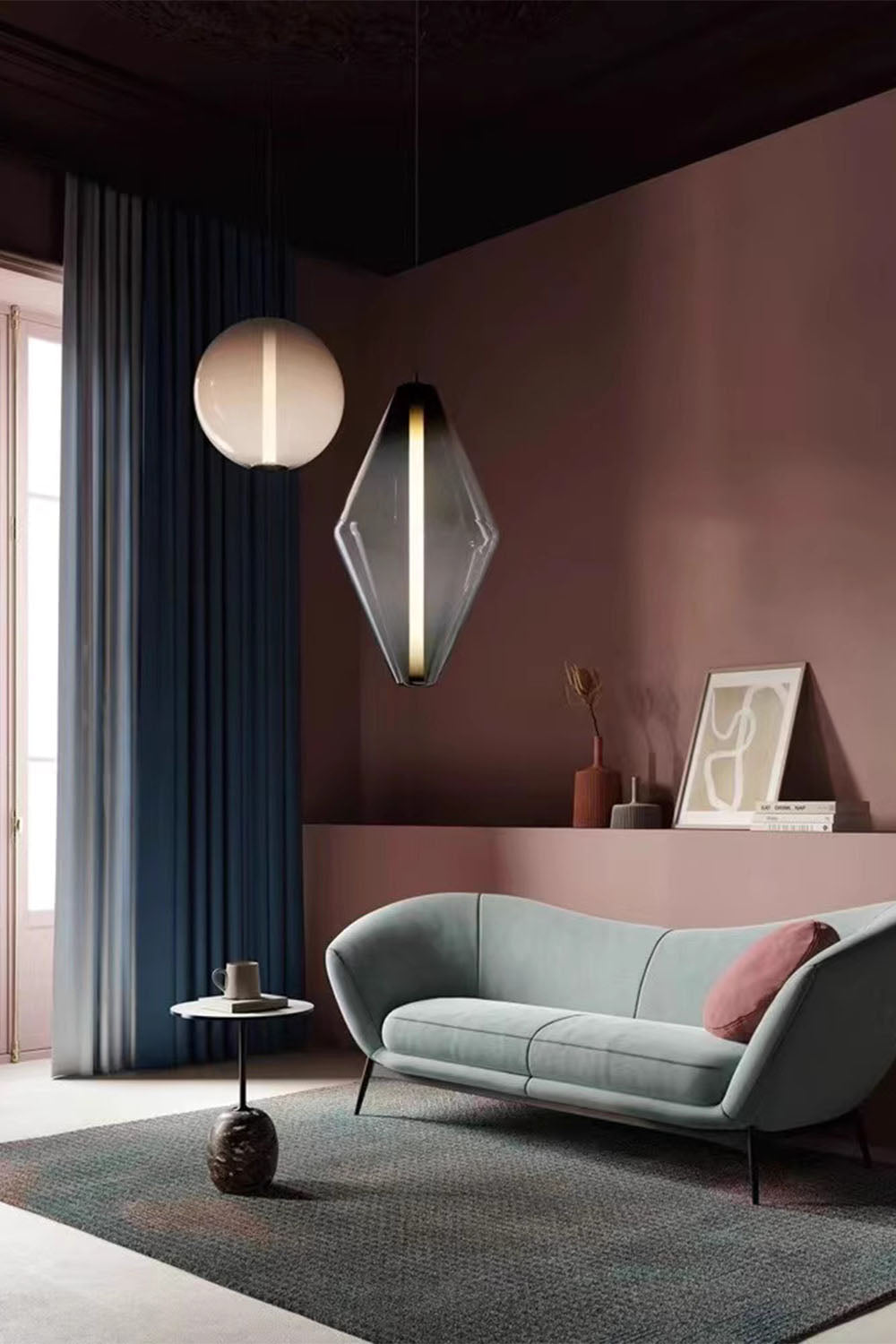 Glass Buoy Pendant Light