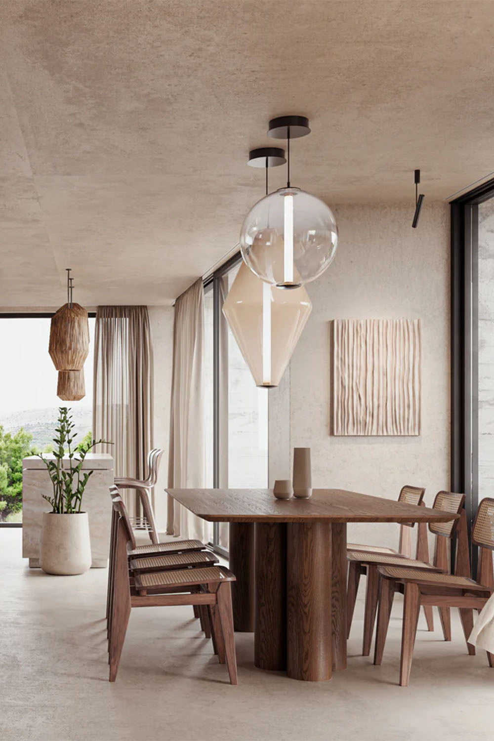 Glass Buoy Pendant Light