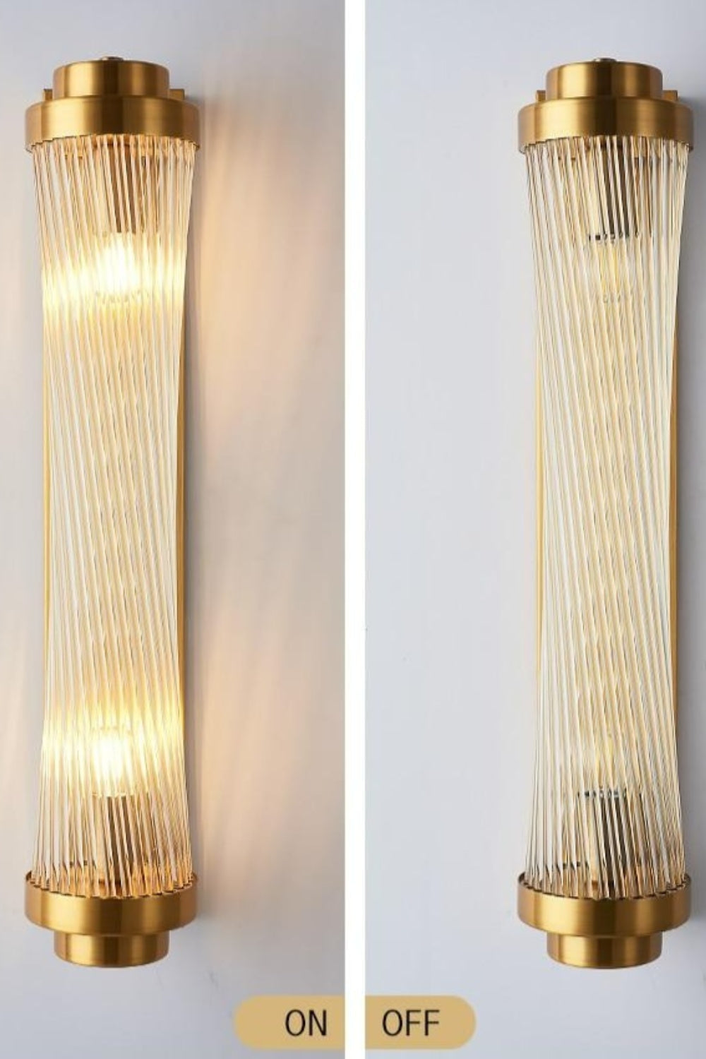 Glass Column Wall Sconce