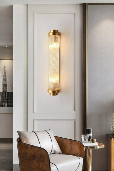 Glass Column Wall Sconce