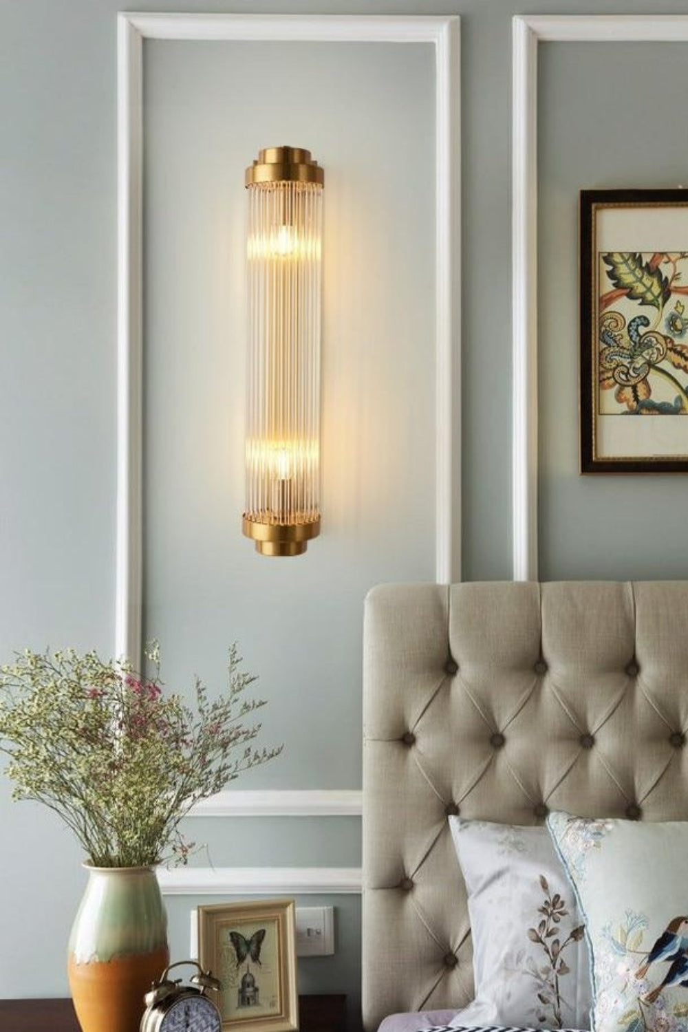 Glass Column Wall Sconce