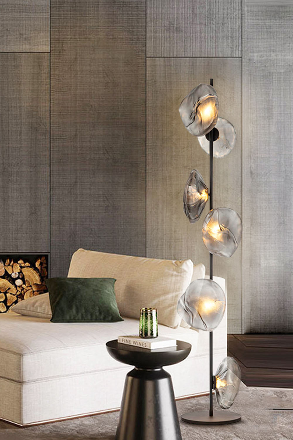 Glass Petals Floor Lamp