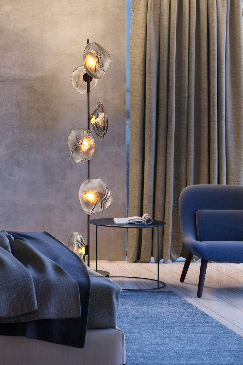 Glass Petals Floor Lamp