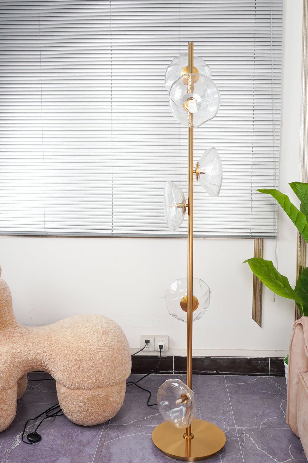 Glass Petals Floor Lamp