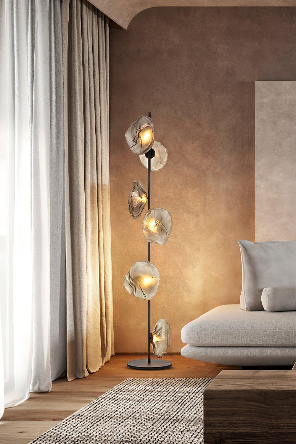 Glass Petals Floor Lamp