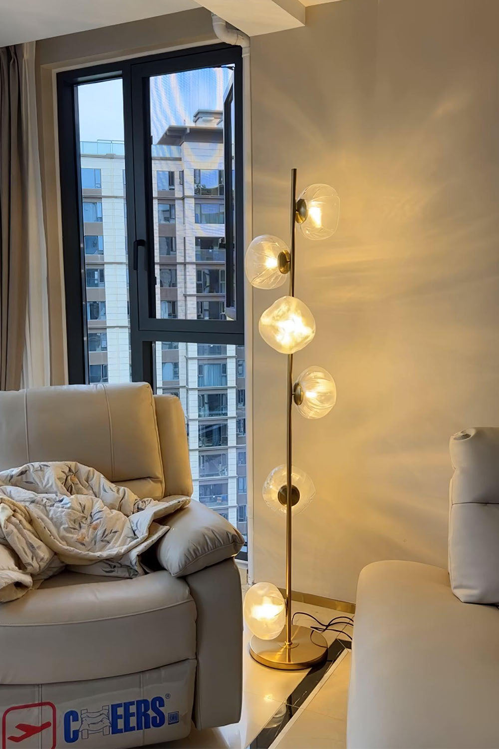 Glass Petals Floor Lamp